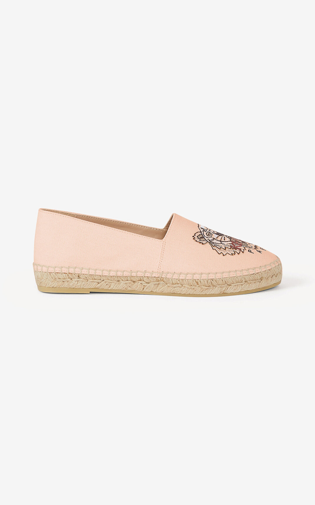 Kenzo Tiger Lærred Espadrilles Dame - Beige DK-401549